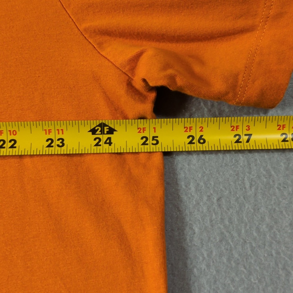 True Religion Mens Orange Graphic T Shirt Buddha Guitar Size 2XL Relaxed Fit - Picture 8 of 9